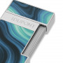 Briquet S.T. Dupont Slimmy Géode bleu et chrome