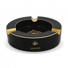 Cenicero para puros « S.T. Dupont » redondo XL, negro dorado, Cohiba 60