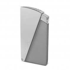***Briquet Lotus Tempête Diagonal Gris Mat et Chrome