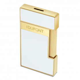 Design Blanc avec Accents Dorés du Briquet Slimmy S.T. Dupont
