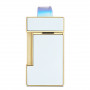 Design bianco con accenti dorati dell'accendino Slimmy S.T. Dupont