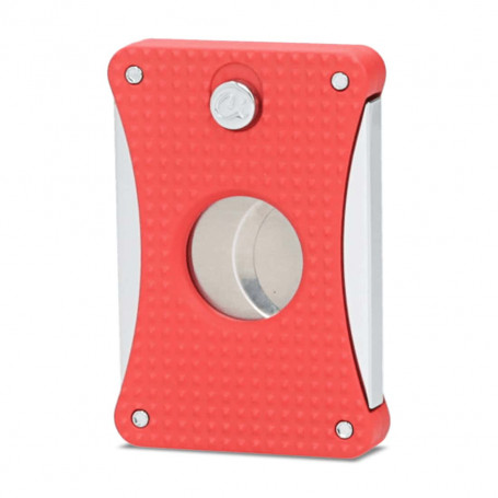 Caseti Double-Blade Cigar Cutter, Red