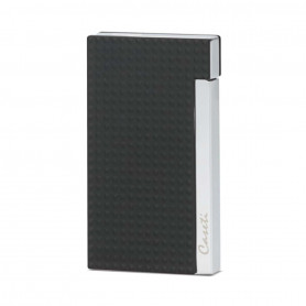 Caseti Cigar Lighter in Textured Black and Chrome