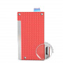 Briquet cigare Caseti Rouge texturé et chrome