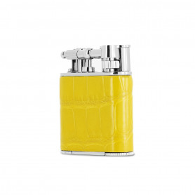 Isqueiro amarelo croco Peter Charles Paris