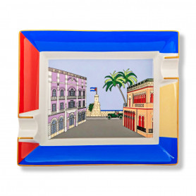 Elie Bleu Revolución y Cienfuegos Cigar Ashtray – 2 compartments