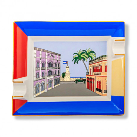 Elie Bleu Revolución y Cienfuegos Cigar Ashtray – 2 compartments
